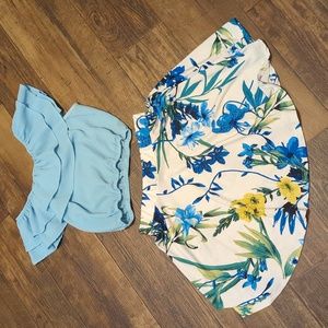 Just kids crop top with skirt set girls size 14